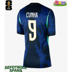 Brasilien Matheus Cunha #9 Bortatröja Kvinnor VM 2026 Kortärmad
